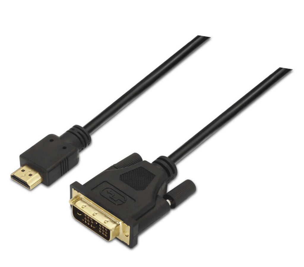 Cable Dvi-D 18+1 A Hdmi 1.8 Mtrs Aisens Negro A117-0090