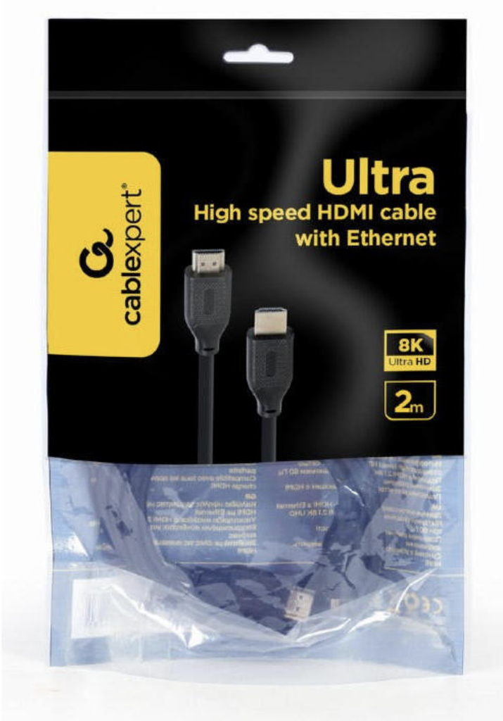 Cable Hdmi Cablexpert M/M Negro 2.0 Mtrs V 2.1 Cc-Hdmi8K-2M