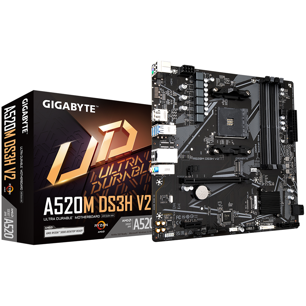 Placa Base Gigabyte A520M Ds3H V2 Am4 Ddr4 M.Atx