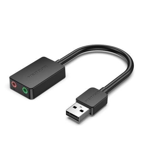 Tarjeta Sonido Usb 2.1 Vention Cdzb0 Negro 