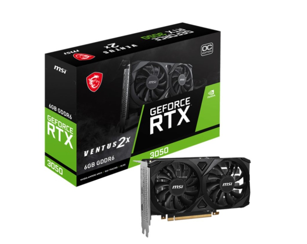 Video Geforce Msi Rtx 3050 Oc Ventus 2x 6Gb Gddr6 912-V812-015