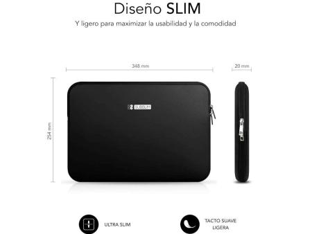 Funda Para Portátil 13.3"-14" Subblim Business Laptop Sleeve Neoprene V2 Negra Subls-skin114 