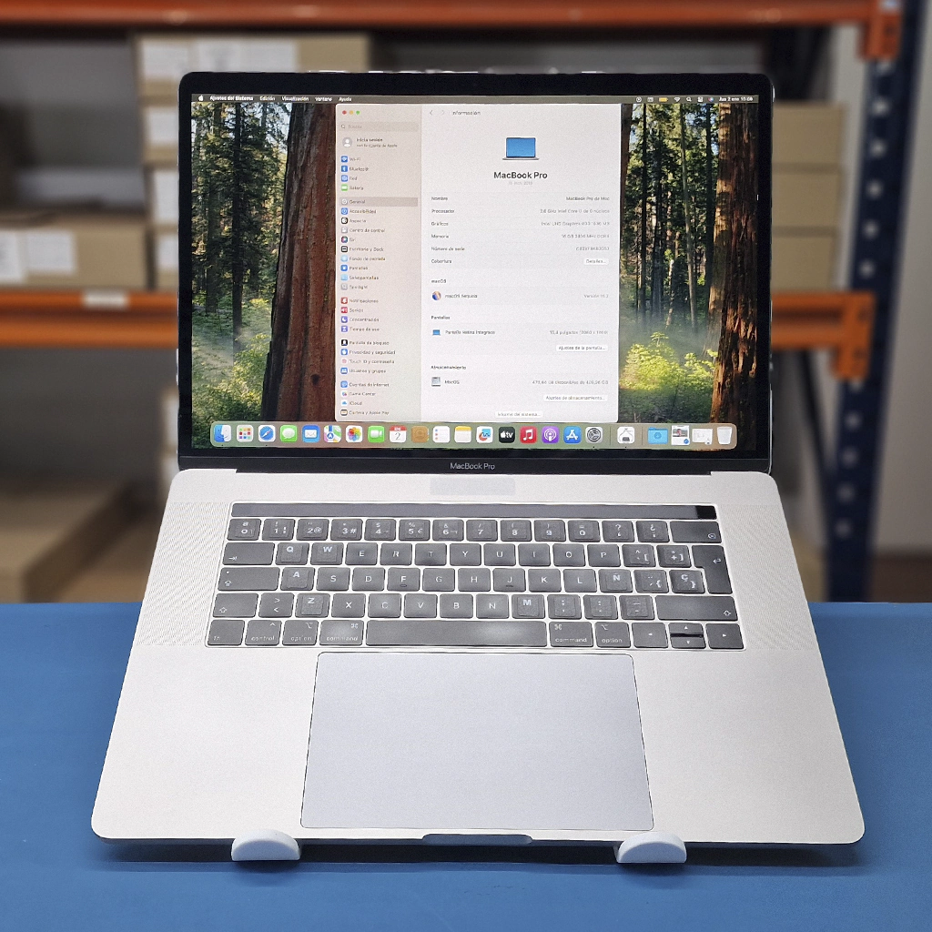 Portátil Reacondicionado Apple Macbook Pro A1990 I7 8550U 2.6Ghz 16Gb Ssd 500Gb Radeon Pro 560x 4Gb 15" (24 Meses Garantía) Batería (6 Meses Garantía)  