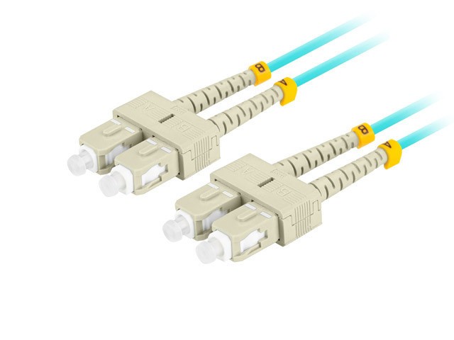 Cable Fibra Optica Mult Sc/Upc-Sc/Upc Dúplex Om3 50/125 Lszh Lanberg 1 Mtrs Aqua Fo-Susu-Md31-0010-Tq