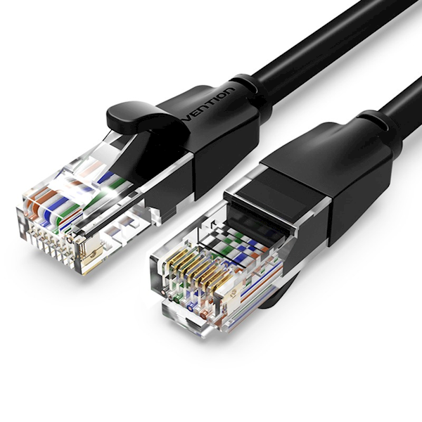 Cable Utp Vention Cat6 1 Mtrs Negro Ibebf