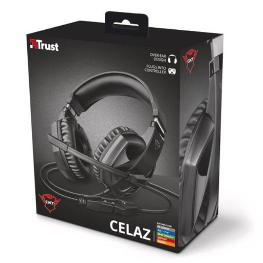 [P2124475] Auriculares Con Microfono Trust Gaming Gxt 412 Celaz Negro 23373